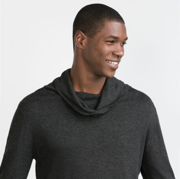 Zara Other - 🔥BNWT Zara Men's Funnel Neck Sweater Charcoal Med